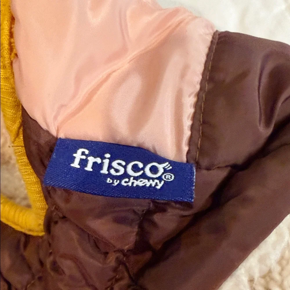 Stylish Brown and Orange Dog Jacket with Fur Trim.